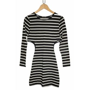 Striped Cutout Mini Dress